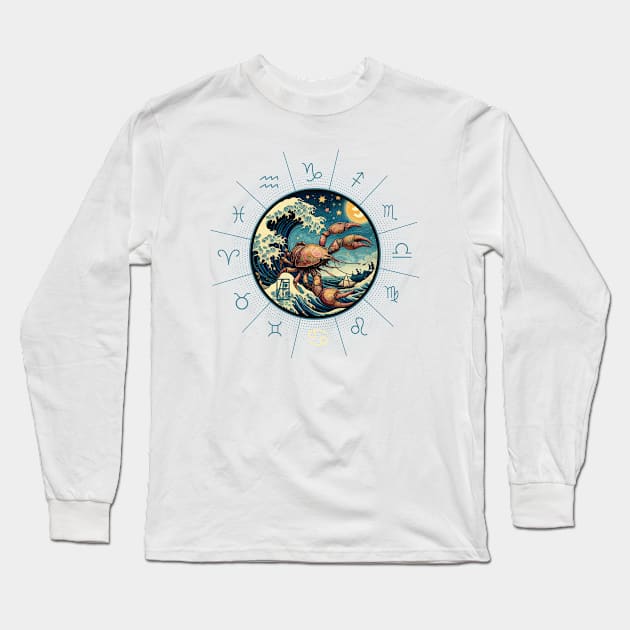 ZODIAC Cancer - Astrological CANCER - CANCER - ZODIAC sign - Van Gogh style - 9 Long Sleeve T-Shirt by ArtProjectShop